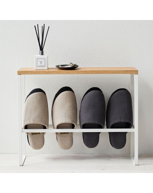 Porte-Chaussures blanc - 50×12×41 cm
