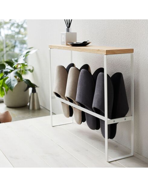 Porte-Chaussures blanc - 50×12×41 cm