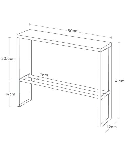 Zwarte schoenhouder - 50×12×41 cm