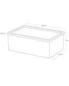 Boîte de rangement pour accessoires noire - 18.5×12.5×7 cm