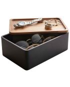 Boîte de rangement pour accessoires noire - 18.5×12.5×7 cm