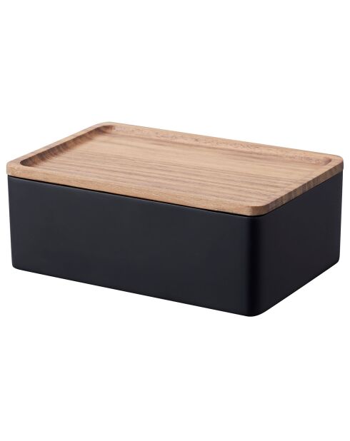 Boîte de rangement pour accessoires noire - 18.5×12.5×7 cm