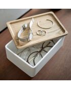 Boîte de rangement pour accessoires blanche - 18.5×12.5×7 cm