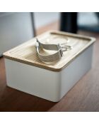 Boîte de rangement pour accessoires blanche - 18.5×12.5×7 cm