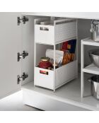 Paniers de rangement 2 Niveaux blanc - 16×32.5×46 cm
