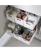 Paniers de rangement 2 Niveaux blanc - 16×32.5×46 cm