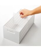 Paniers de rangement 2 Niveaux blanc - 16×32.5×46 cm