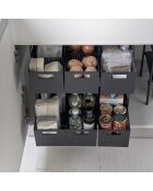 Paniers de rangement 2 Niveaux noir - 16×32.5×46 cm