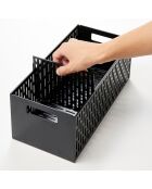 Paniers de rangement 2 Niveaux noir - 16×32.5×46 cm