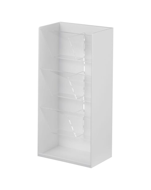 Rangement de maquillage blanc - 12×7.7×25 cm