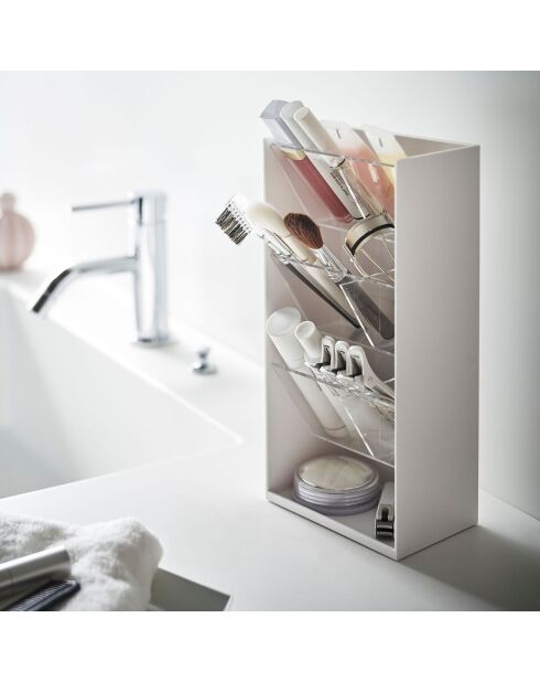Rangement de maquillage blanc - 12×7.7×25 cm