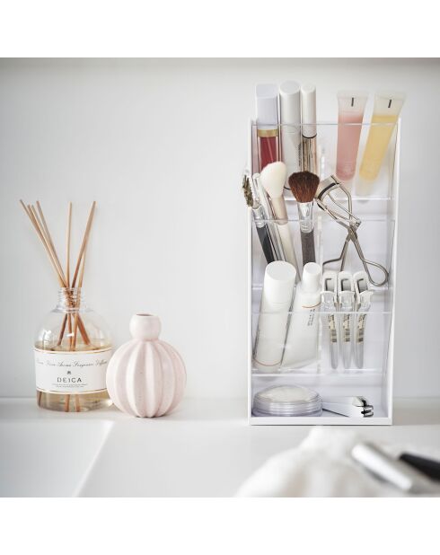 Rangement de maquillage blanc - 12×7.7×25 cm