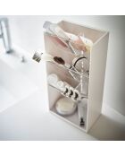Rangement de maquillage blanc - 12×7.7×25 cm
