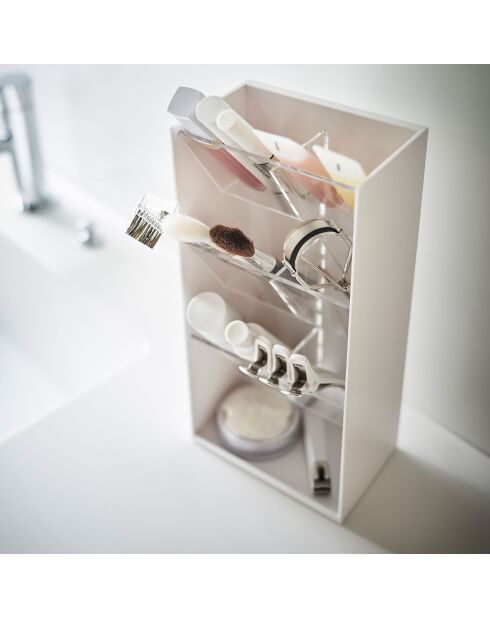 Rangement de maquillage blanc - 12×7.7×25 cm