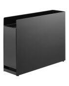 Tour de rangement coulissant noire - 12.5×50/93×36.7 cm