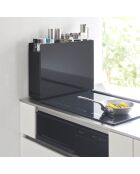 Tour de rangement coulissant noire - 12.5×50/93×36.7 cm