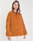 Manteau en Velours milleraies Gildas orange