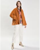 Manteau en Velours milleraies Gildas orange