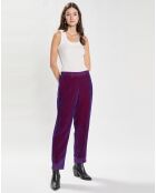 Pantalon en Velours côtelé Vischio violet