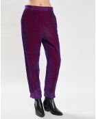 Pantalon en Velours côtelé Vischio violet