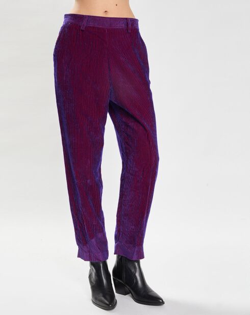 Pantalon en Velours côtelé Vischio violet