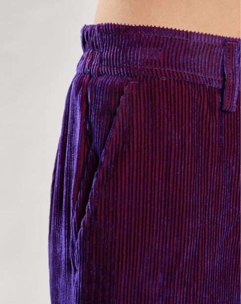 Pantalon en Velours côtelé Vischio violet