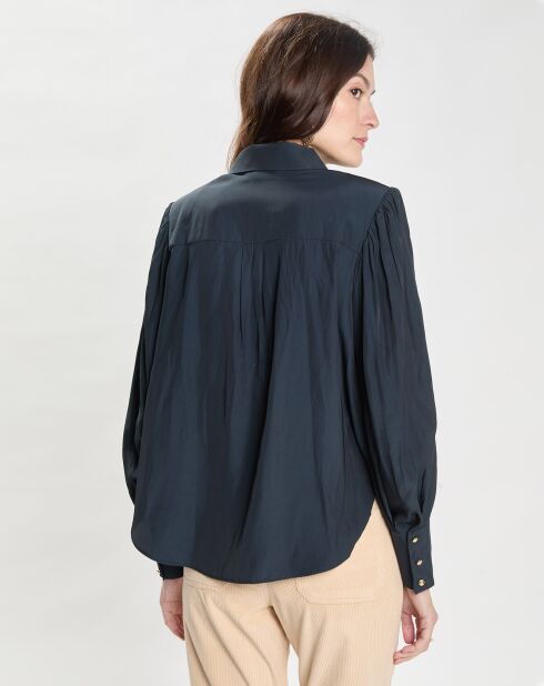 Chemise à Col Pointu noire