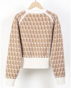 Claude Nocturne braune Strickjacke aus 100% Merinowolle
