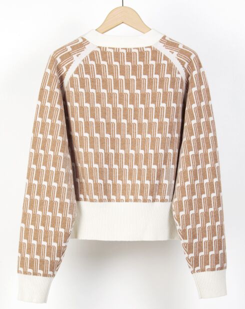 Claude Nocturne braune Strickjacke aus 100% Merinowolle