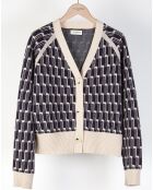 Claude Nocturne Marineblauer Cardigan aus 100% Merinowolle
