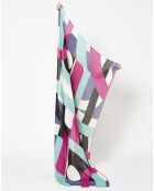 Foulard 100% Laine Vision violet - 100x190 cm