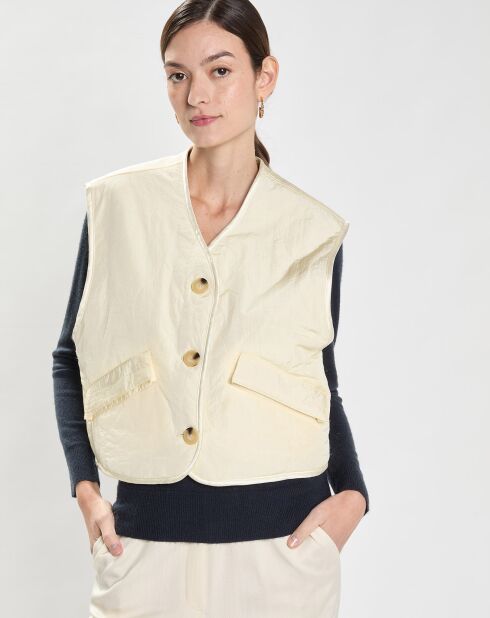Wendejacke mit ecrufarbenem Leopardenmuster