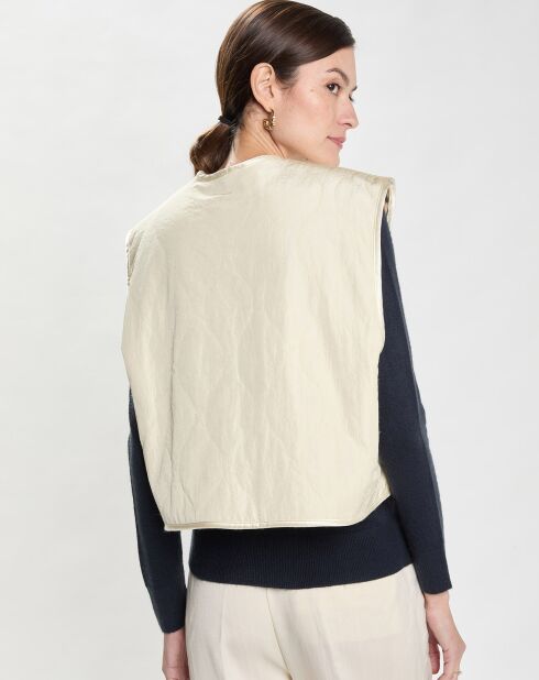 Wendejacke mit ecrufarbenem Leopardenmuster