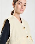 Veste Reversible léopard écrue