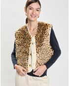 Veste Reversible léopard écrue