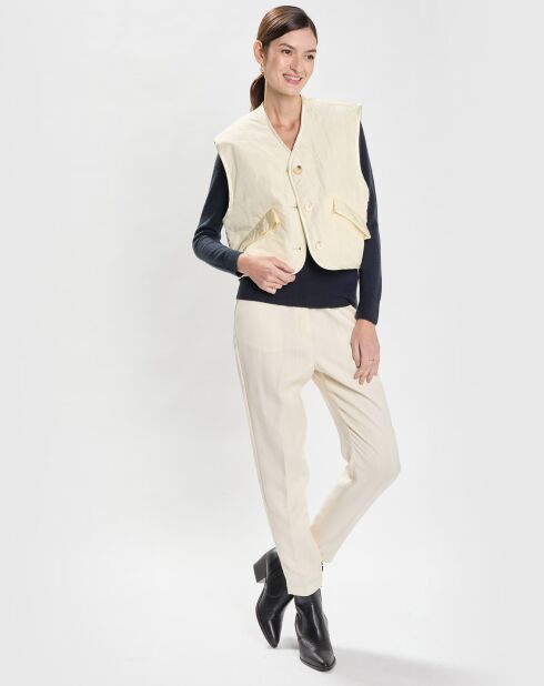Wendejacke mit ecrufarbenem Leopardenmuster