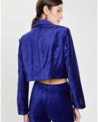 Veste en Velours Spencer bleu foncé
