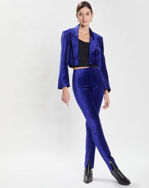 Veste en Velours Spencer bleu foncé