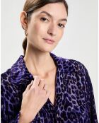 Chemise en Velours Print violet foncé