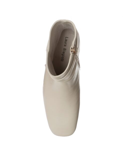 Bottines Tiphaine beiges - Talon 6.5 cm