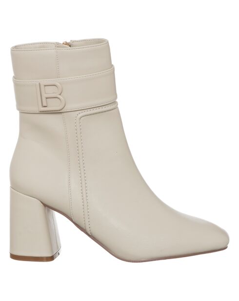 Bottines Tiphaine beiges - Talon 6.5 cm