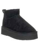 Boots fourrées Hortense noires - Talon 4 cm