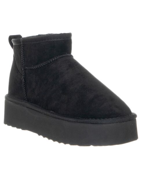 Boots fourrées Hortense noires - Talon 4 cm