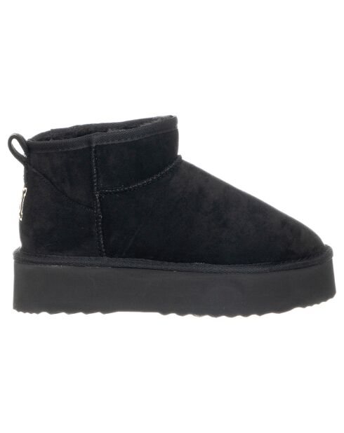 Boots fourrées Hortense noires - Talon 4 cm