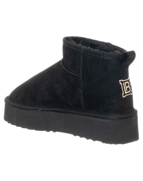 Boots fourrées Hortense noires - Talon 4 cm