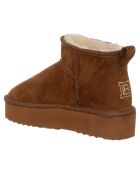 Boots fourrées Hortense camel - Talon 4 cm