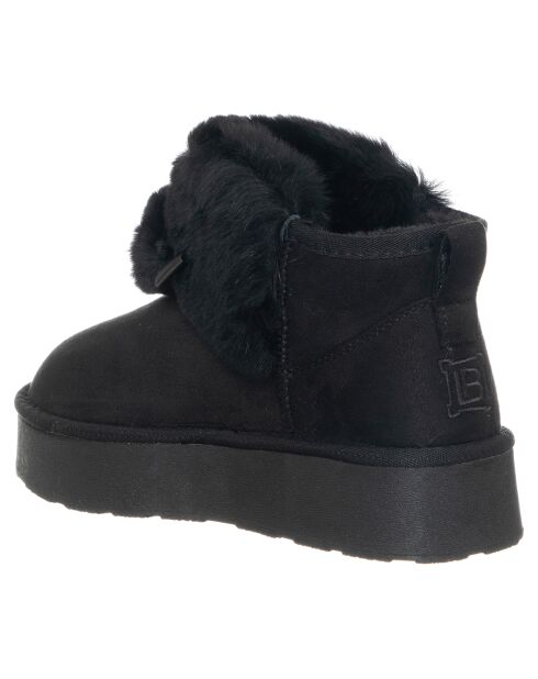 Boots fourrées Chiara noires - Talon 4 cm