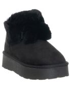Boots fourrées Chiara noires - Talon 4 cm