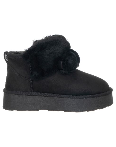 Boots fourrées Chiara noires - Talon 4 cm