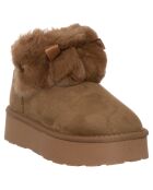 Boots fourrées Chiara camel - Talon 4 cm